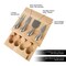 Hastings Home Cheese Board 5-piece Set with Stainless Steel Tools and Wood Cutting Block for Daily Use, 8.6 x 8.25 185022ADC - alternate 2